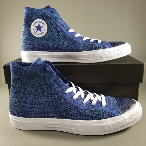 converse flyknit blue